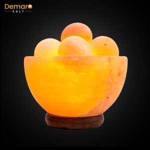 Bowl Salt Lamp with Salt Balls