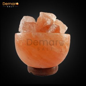 firw bowl salt lamp made by Demaro Salt - Product first image