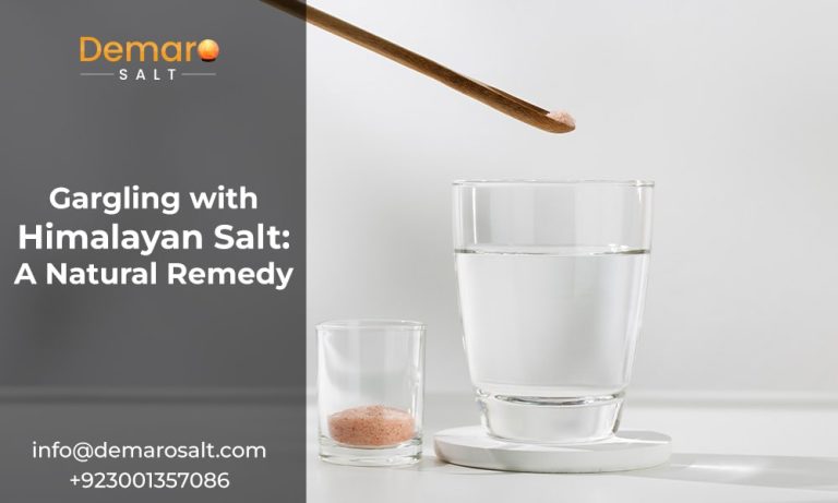 Himalayan salt in a glass with water for gargling