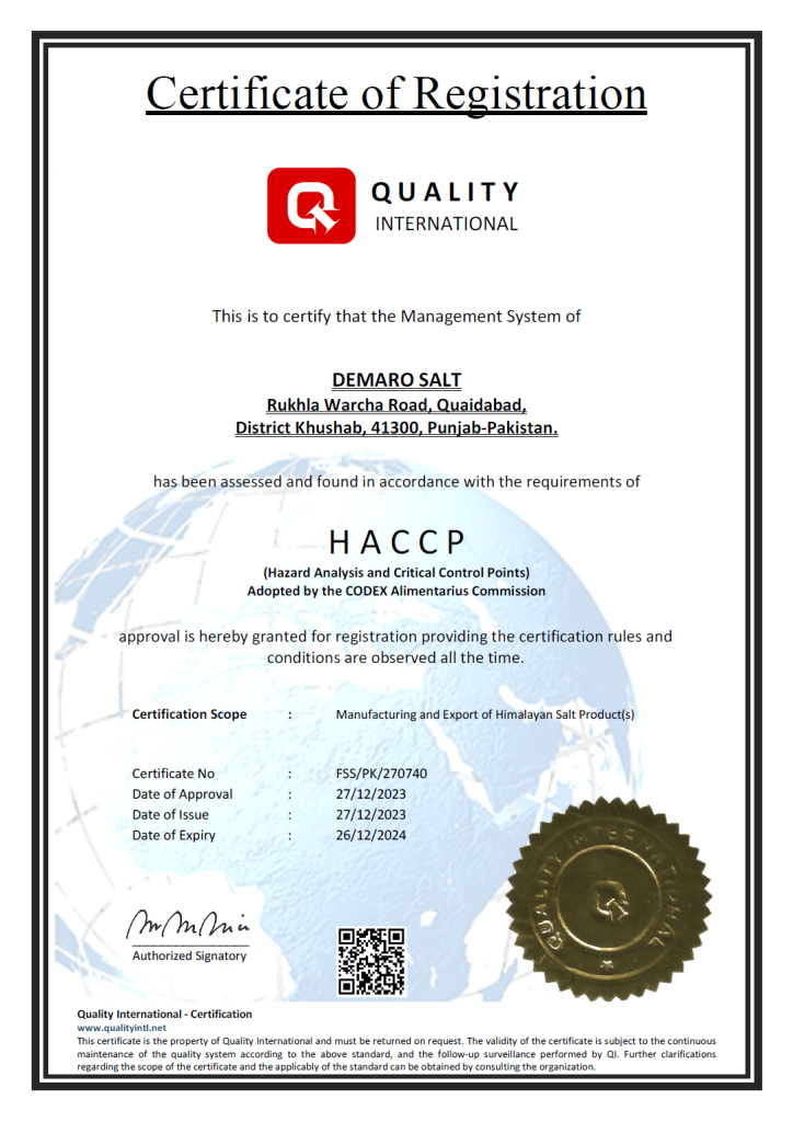 HACCP Certified Salt Lamp Company