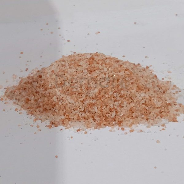 A close-up photo of a Dark Pink Salt Himalayan Coarse Grain on a white background