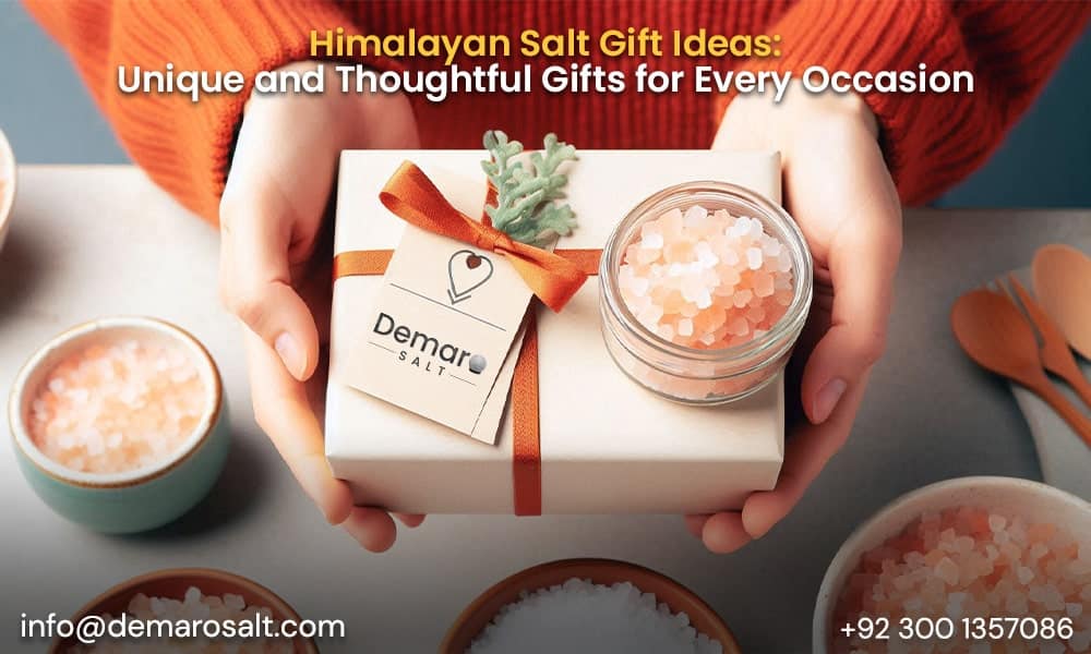 Various Himalayan salt products arranged beautifully