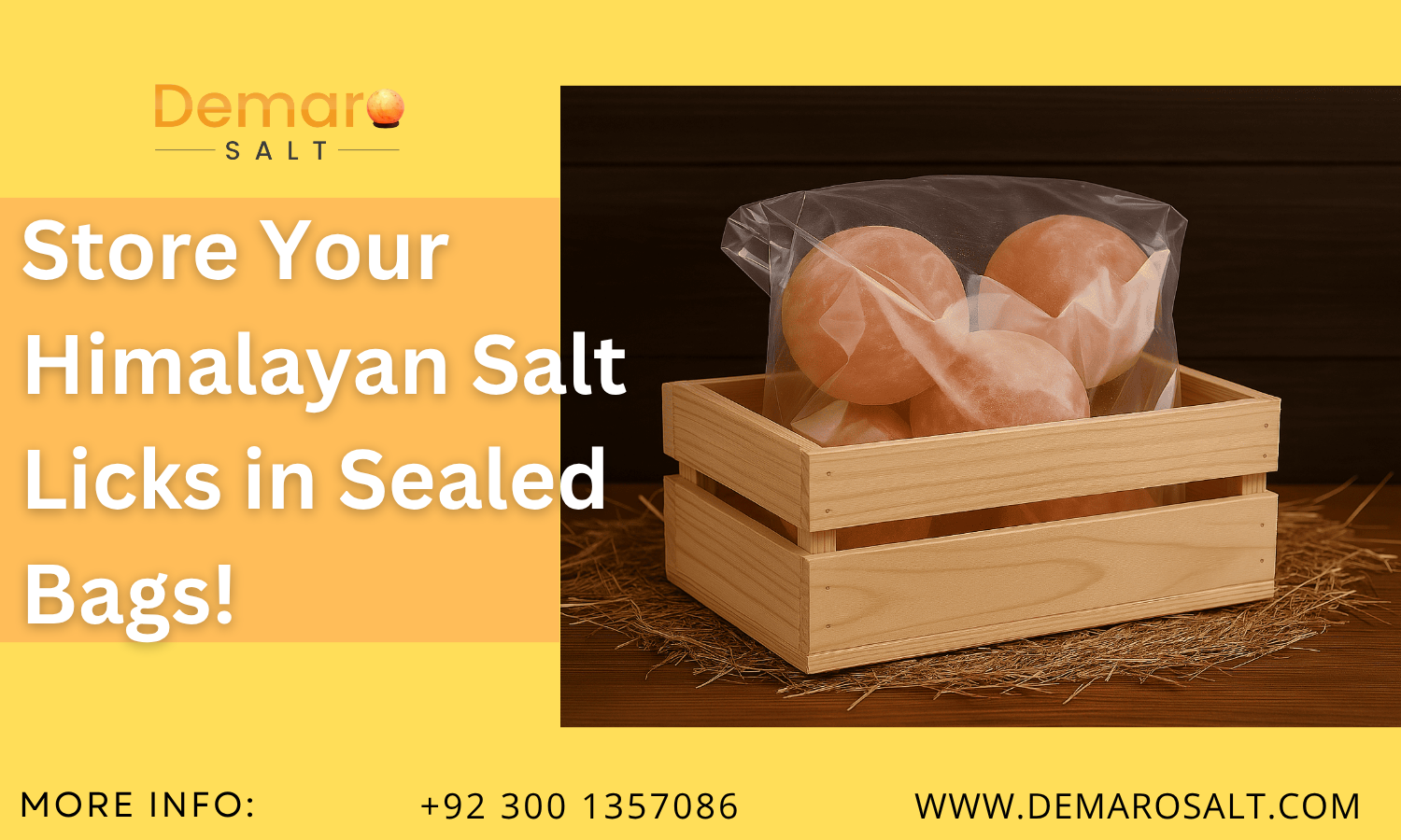 Himalayan salt licks stored inside a protective plastic bag to prevent moisture damage